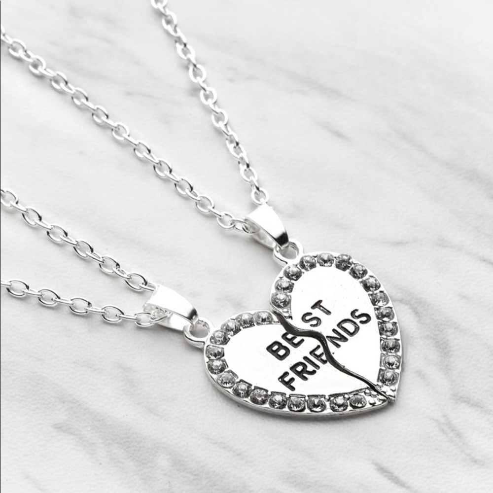 Best Friend Heart Necklaces